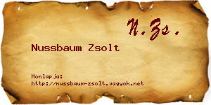 Nussbaum Zsolt névjegykártya